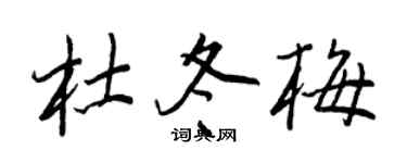 王正良杜冬梅行书个性签名怎么写