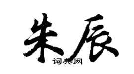 胡问遂朱辰行书个性签名怎么写