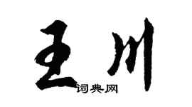 胡问遂王川行书个性签名怎么写