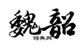 胡问遂魏韶行书个性签名怎么写