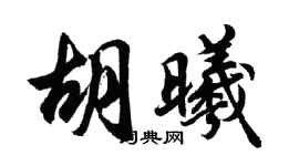 胡问遂胡曦行书个性签名怎么写