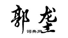 胡问遂郭垄行书个性签名怎么写