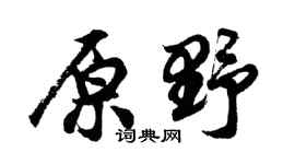 胡问遂原野行书个性签名怎么写