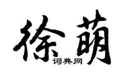 胡问遂徐萌行书个性签名怎么写