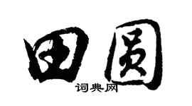 胡问遂田圆行书个性签名怎么写