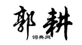 胡问遂郭耕行书个性签名怎么写