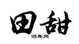 胡问遂田甜行书个性签名怎么写