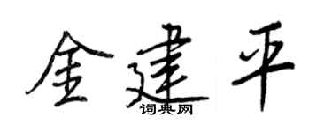 王正良金建平行书个性签名怎么写