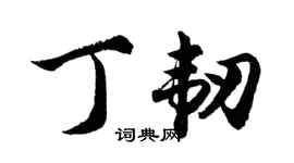 胡问遂丁韧行书个性签名怎么写