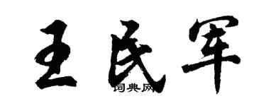 胡问遂王民军行书个性签名怎么写