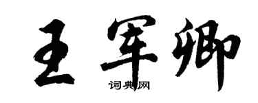 胡问遂王军卿行书个性签名怎么写