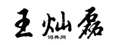 胡问遂王灿磊行书个性签名怎么写