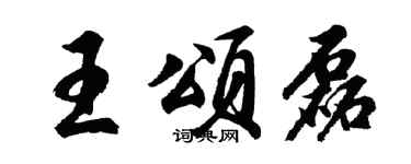 胡问遂王颂磊行书个性签名怎么写