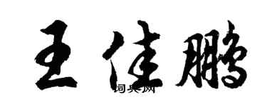 胡问遂王佳鹏行书个性签名怎么写