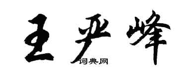 胡问遂王严峰行书个性签名怎么写