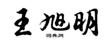 胡问遂王旭明行书个性签名怎么写