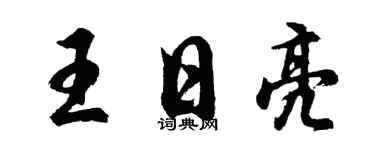 胡问遂王日亮行书个性签名怎么写