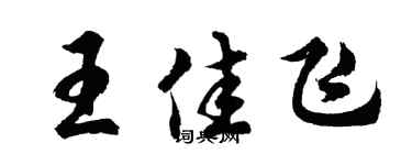 胡问遂王佳飞行书个性签名怎么写