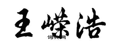 胡问遂王嵘浩行书个性签名怎么写