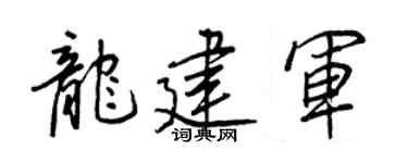 王正良龙建军行书个性签名怎么写