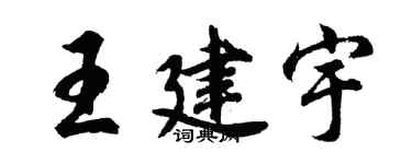 胡问遂王建宇行书个性签名怎么写