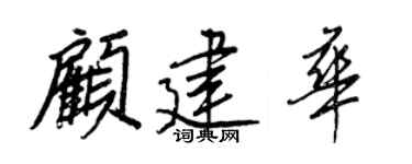 王正良顾建华行书个性签名怎么写