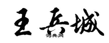 胡问遂王兵城行书个性签名怎么写