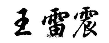 胡问遂王雷震行书个性签名怎么写