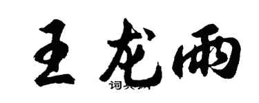 胡问遂王龙雨行书个性签名怎么写