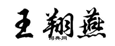 胡问遂王翔燕行书个性签名怎么写