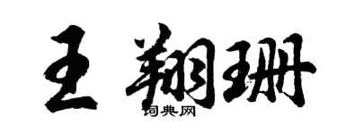 胡问遂王翔珊行书个性签名怎么写