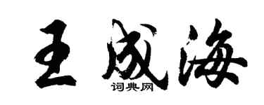 胡问遂王成海行书个性签名怎么写