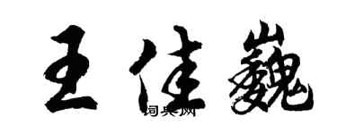 胡问遂王佳巍行书个性签名怎么写