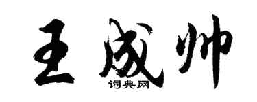 胡问遂王成帅行书个性签名怎么写