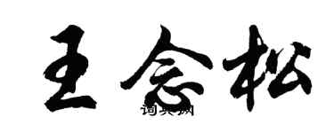 胡问遂王念松行书个性签名怎么写