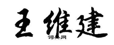 胡问遂王维建行书个性签名怎么写