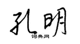 王正良孔明行书个性签名怎么写