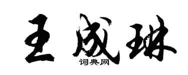 胡问遂王成琳行书个性签名怎么写