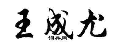 胡问遂王成尤行书个性签名怎么写