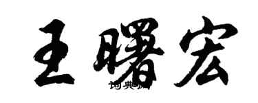 胡问遂王曙宏行书个性签名怎么写