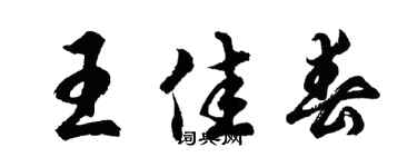 胡问遂王佳春行书个性签名怎么写