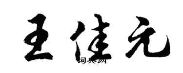 胡问遂王佳元行书个性签名怎么写