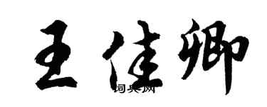 胡问遂王佳卿行书个性签名怎么写