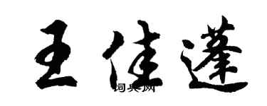 胡问遂王佳蓬行书个性签名怎么写