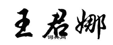 胡问遂王君娜行书个性签名怎么写