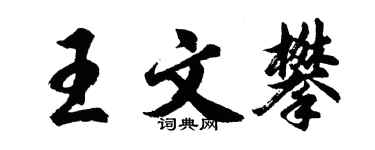 胡问遂王文攀行书个性签名怎么写