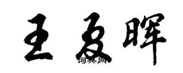 胡问遂王夏晖行书个性签名怎么写