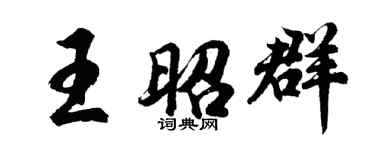 胡问遂王昭群行书个性签名怎么写