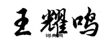 胡问遂王耀鸣行书个性签名怎么写