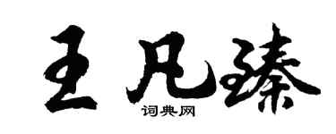 胡问遂王凡臻行书个性签名怎么写